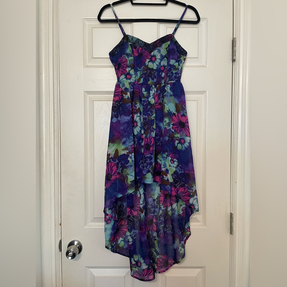 Mimi Chica - Small Multicolored High-Low Dress